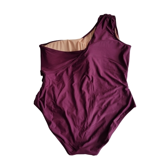 J. Crew One Shoulder Ruched One Piece Swimsuit - Picture 3 of 8